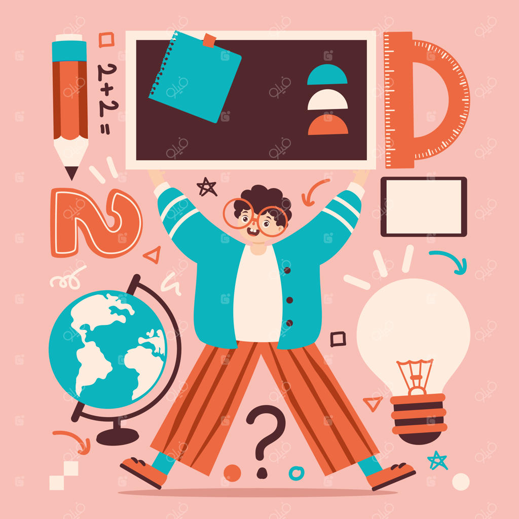 طرح مفهومی آموزش با کاراکتر فلت