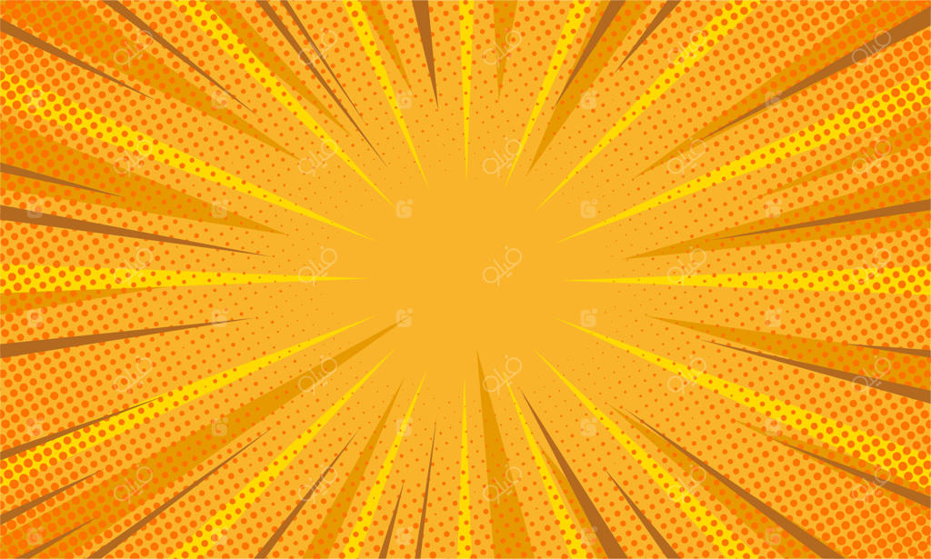 زمینه انتزاعی زرد و کمدی با انفجار