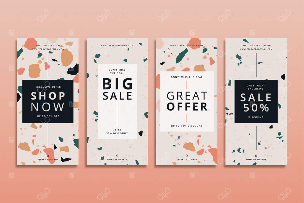 مجموعه استوری‌های اینستاگرام با سبک ترازو برای فروش