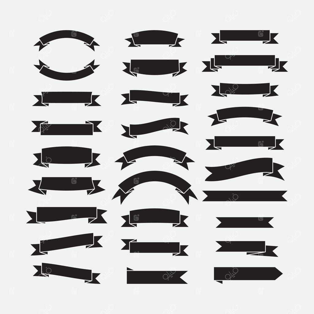 المان تزیینی روبان مشکی