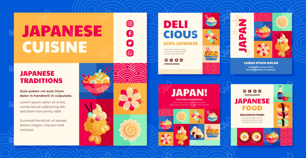 مجموعه پست‌های اینستاگرامی رستوران‌های ژاپنی مدرن