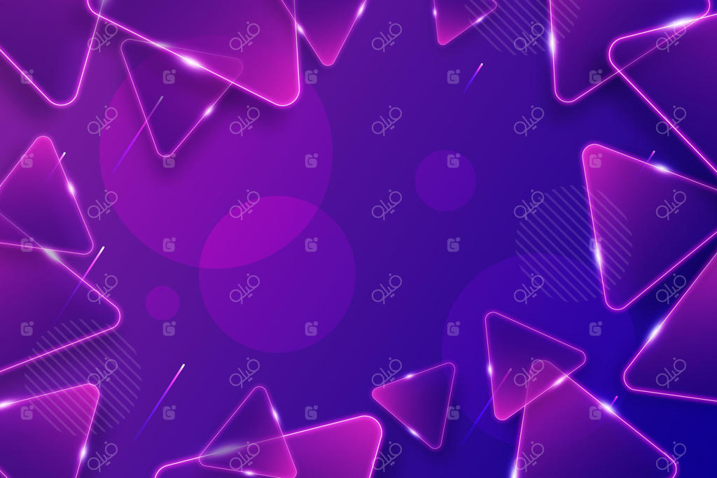 پس‌زمینه انتزاعی با مثلث‌های درخشان