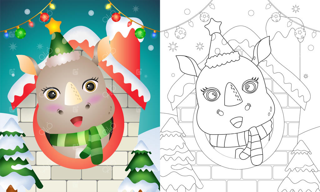 کتاب رنگ‌آمیزی با کرگدن بامزه در خانه