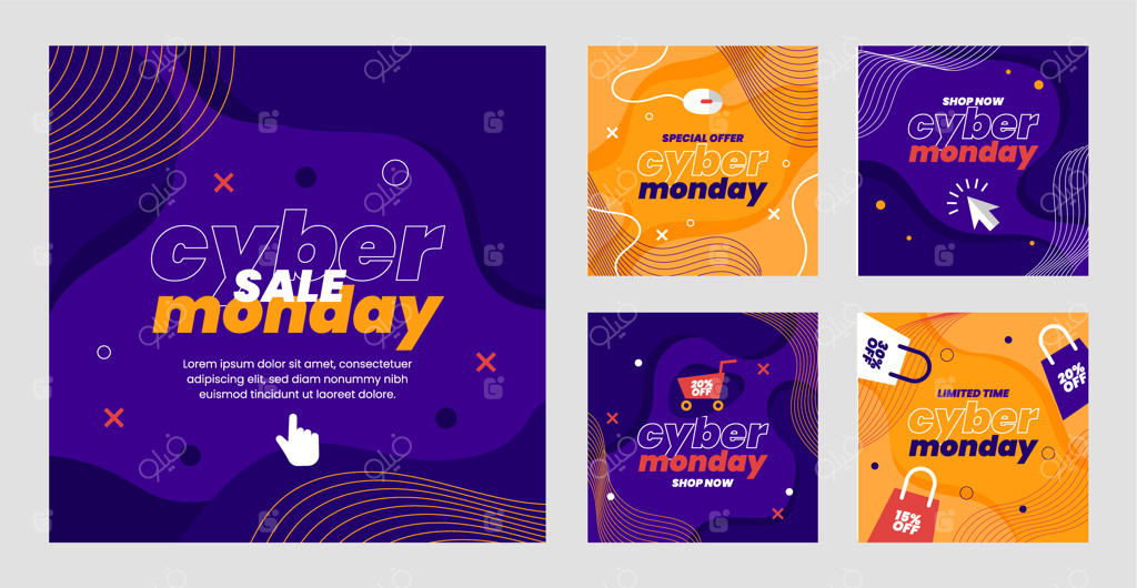 مجموعه پست‌های اینستاگرام برای حراج سایبر ماندی