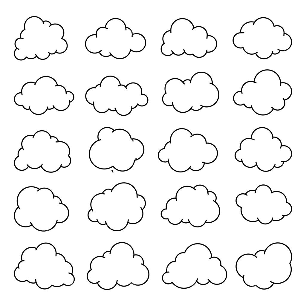 مجموعه وکتور طرح خطی ابر