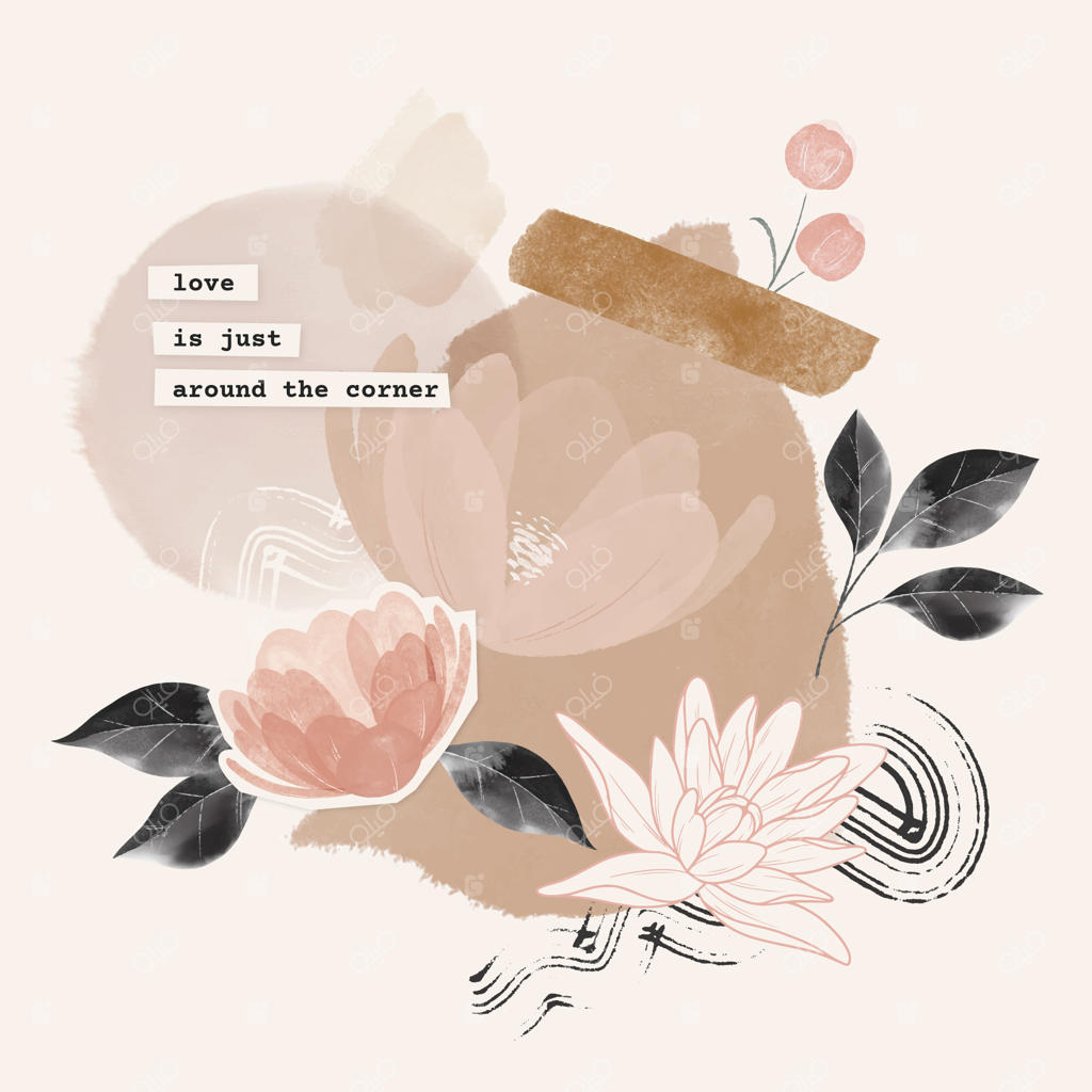 تصویرسازی کلاژ وینتیج با آبرنگ