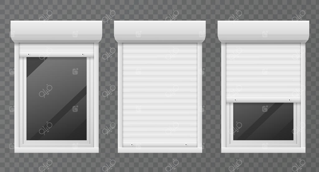 کرکره‌ ای پنجره: قاب فلزی رول شونده، پرده سفید، محافظت از نمای ساختمان و دفتر کار