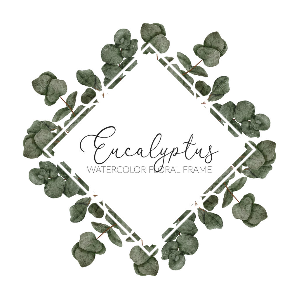 قاب نقاشی دستی با آبرنگ اکالیپتوس