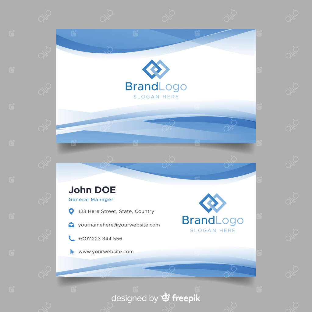 قالب کارت ویزیت مدرن و انتزاعی