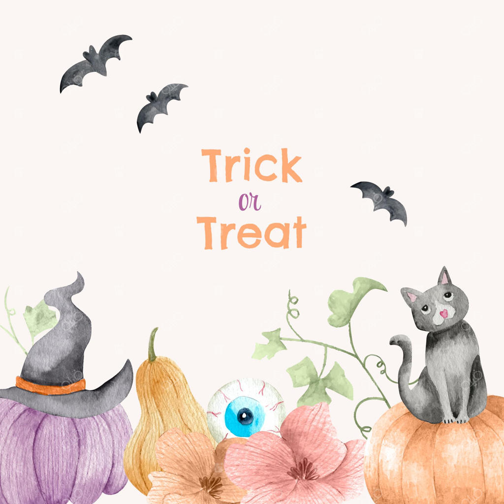 پس‌زمینه آبرنگی هالووین