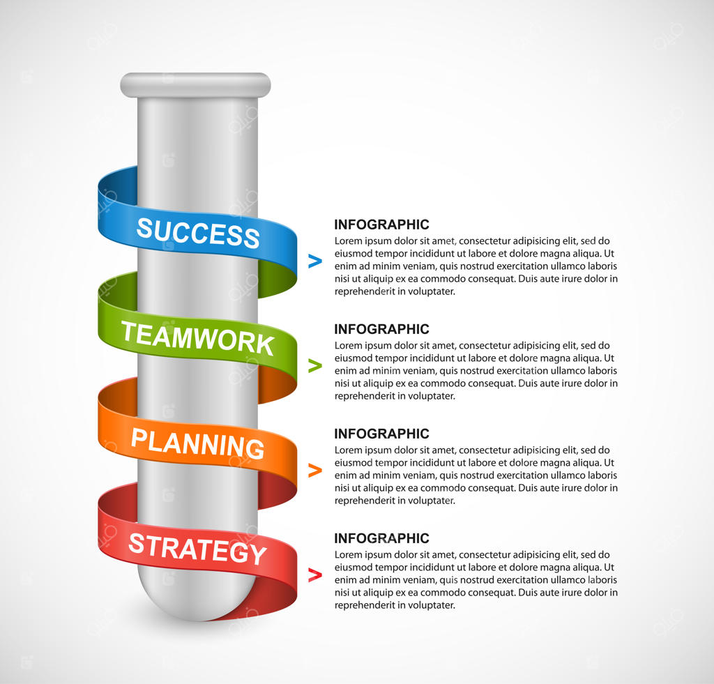 قالب اینفوگرافیک رنگارنگ