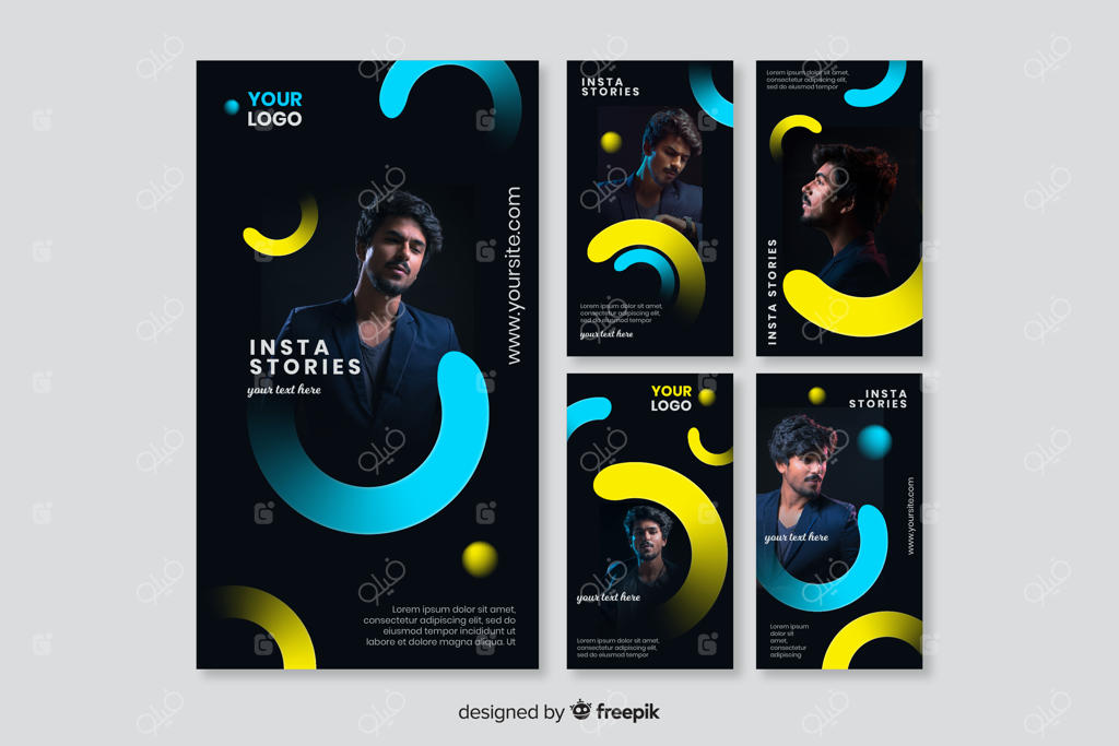 قالب استوری انتزاعی برای اینستاگرام