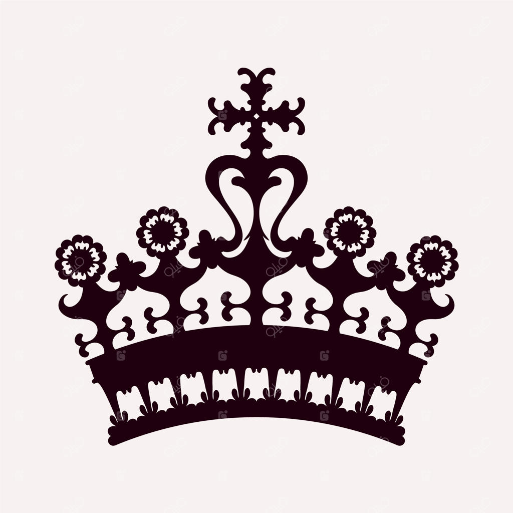 سیلوئت تاج با طراحی تخت