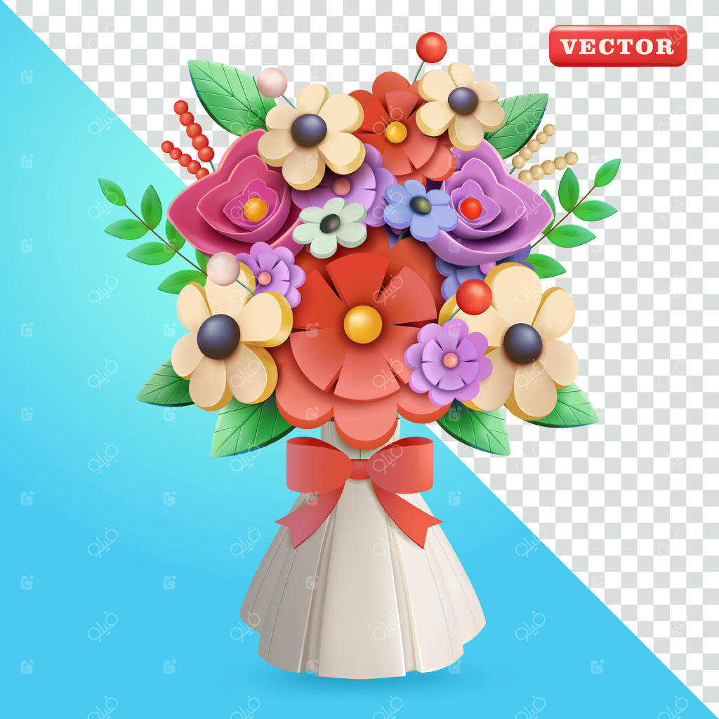 دسته گل عروسی، مناسب برای مراسم و عناصر طراحی سه‌بعدی