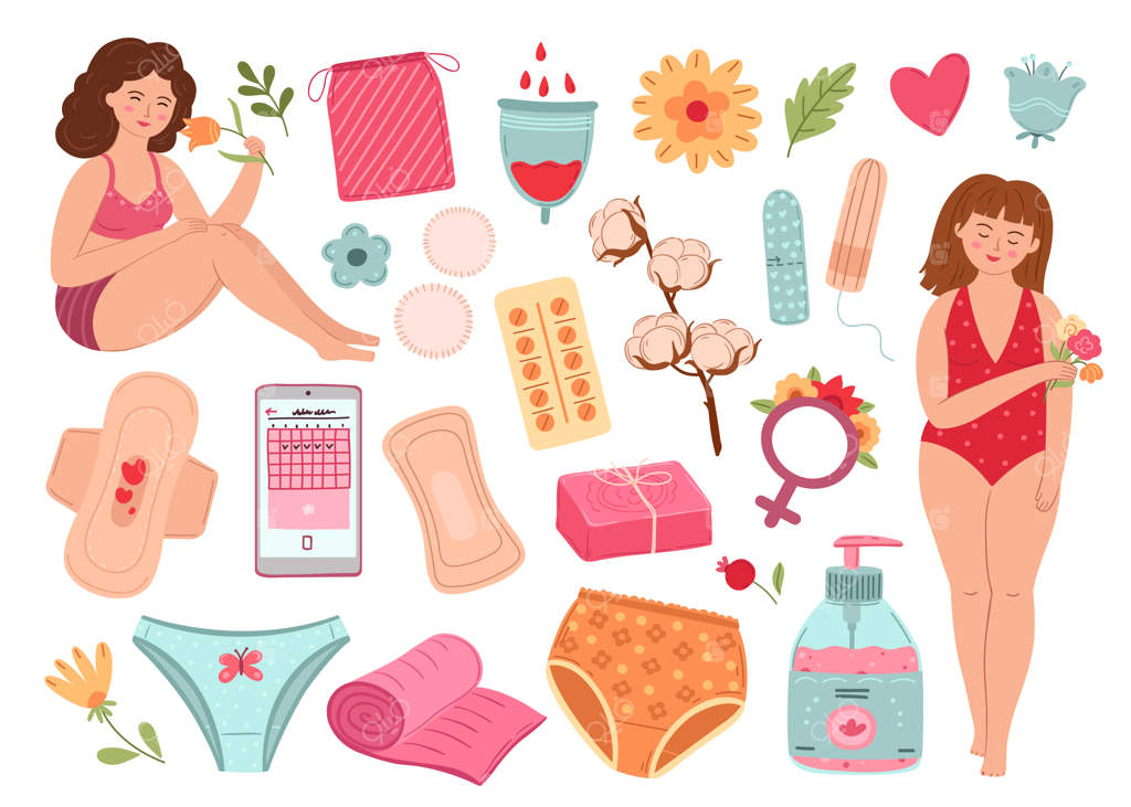 سیکل قاعدگی زنان: تقویم منسترل، بهداشت و محصولات زنانه، پد و تامپون، گل‌ها و برنامه‌ریزی قاعدگی