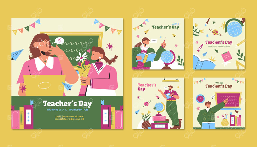 مجموعه پست های اینستاگرام به مناسبت روز جهانی معلم