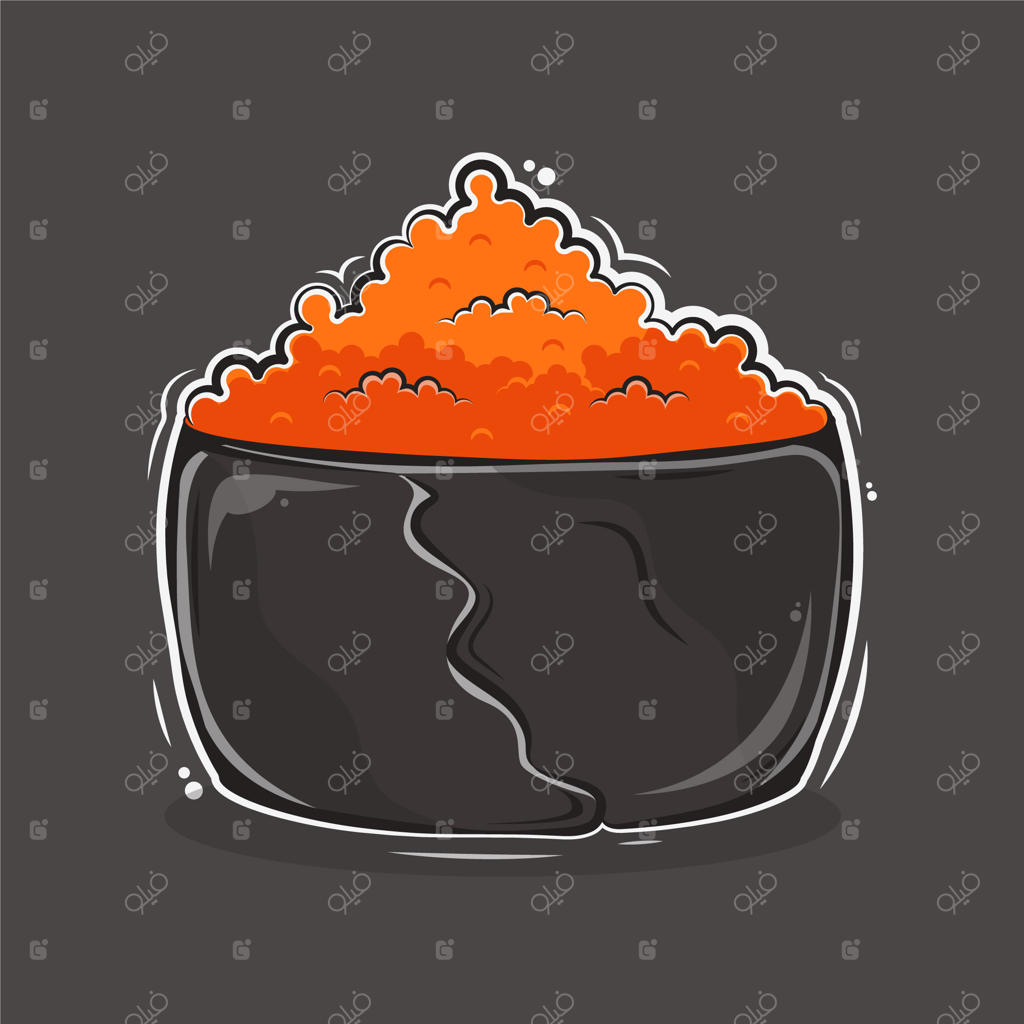 تصویرسازی کارتونی سوشی