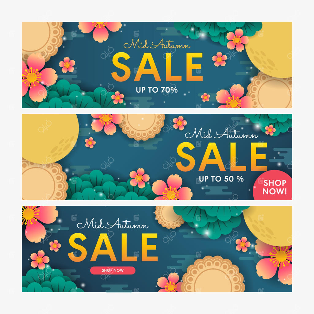 مجموعه بنرهای تبلیغاتی فروش ویژه پاییز