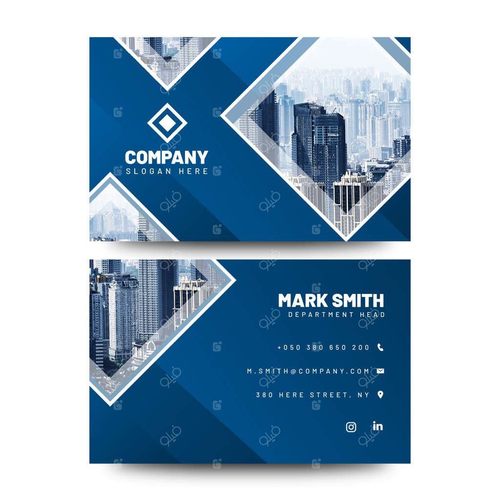 قالب کارت ویزیت تجاری با تصویر