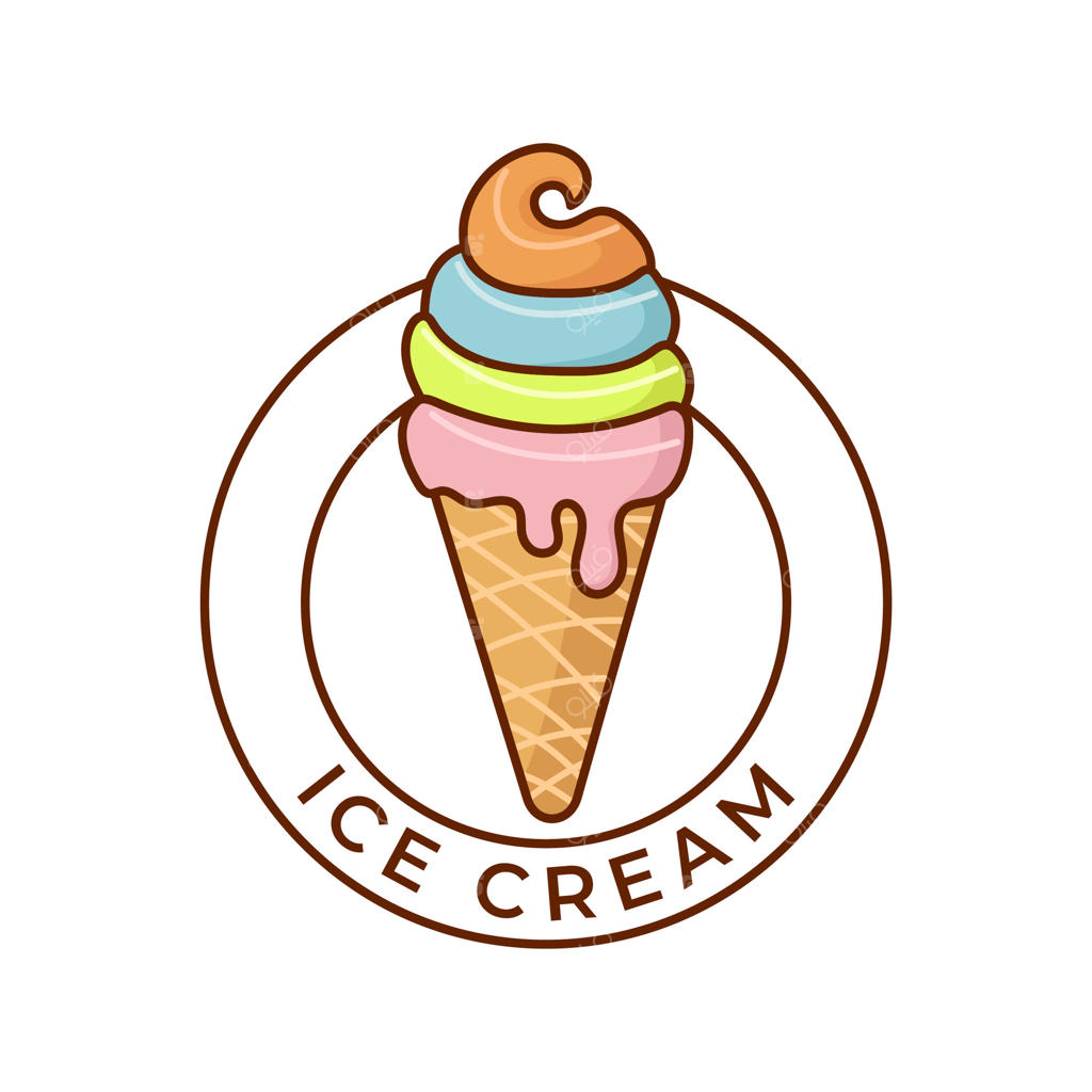 طراحی لوگوی بستنی: نشان‌ها و برچسب‌های لوگوی فروشگاه بستنی و ژلاتریا.