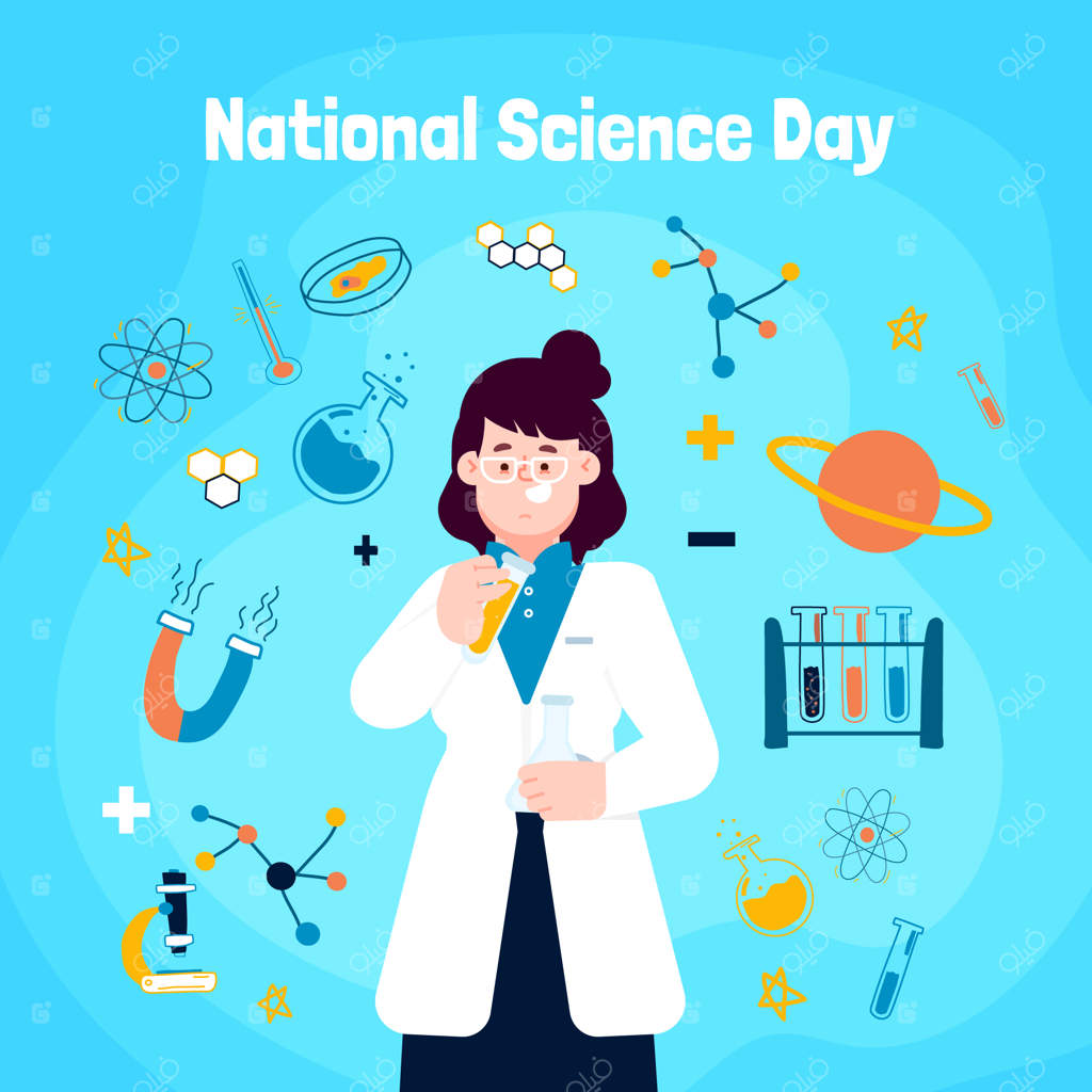 تصویرسازی روز ملی علم به صورت فلت