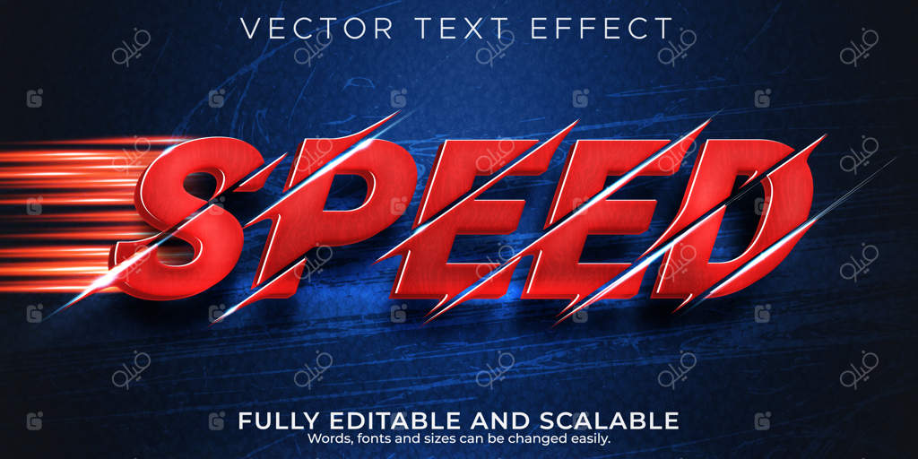 افکت متنی مسابقه سرعت: سبک متن ورزشی و قابل ویرایش