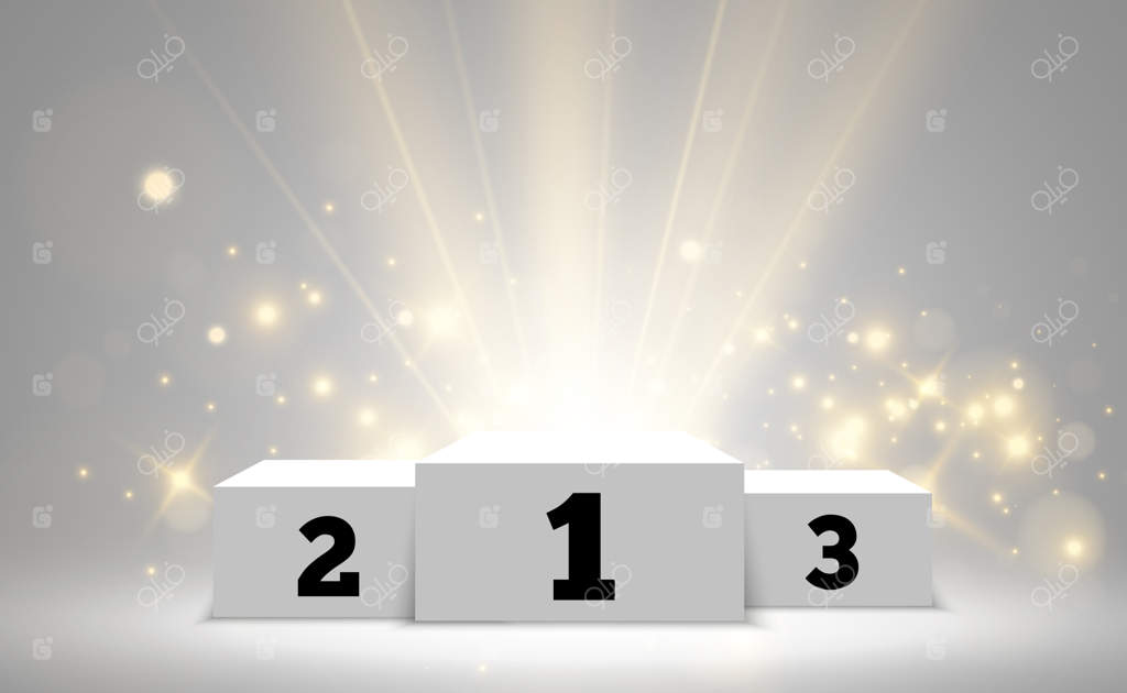 تصویری برای برندگان جایزه؛ سکوی افتخار برای تقدیر از برندگان.