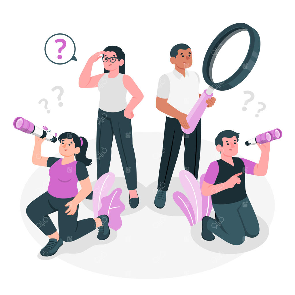 تصویرسازی مفهومی افراد در حال جستجو