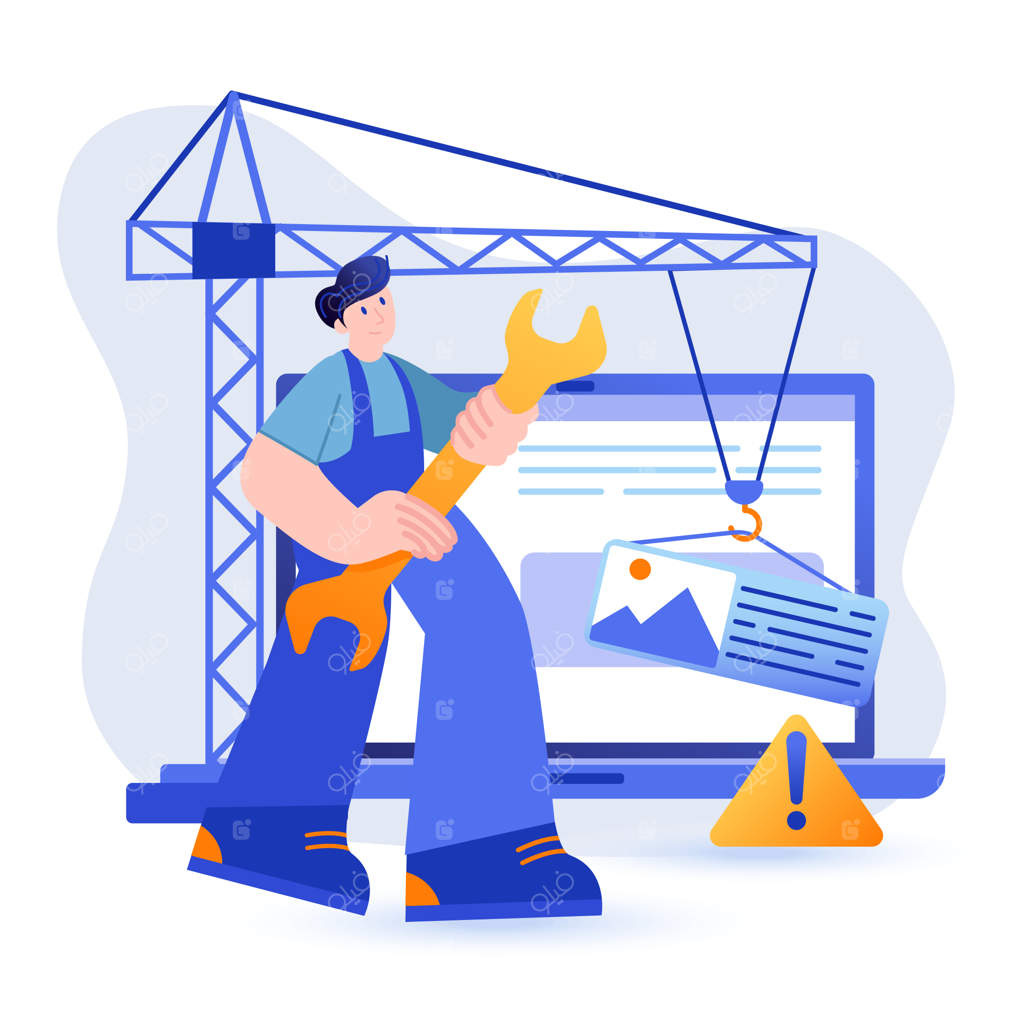 تصویرسازی نمای کارخانه انرژی سبز به سبک فلت