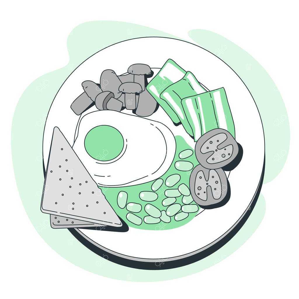 تصویرسازی صبحانه انگلیسی