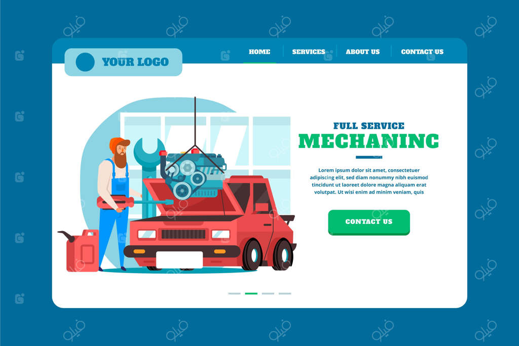 قالب صفحه فرود مکانیک