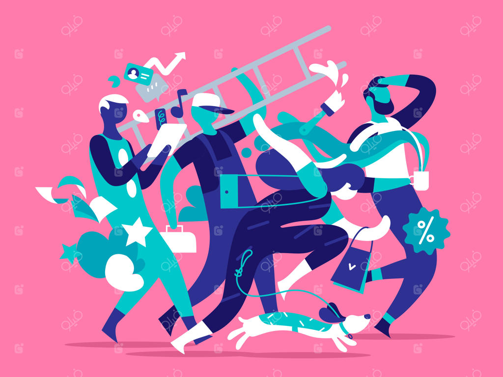 شخصیت‌های مرد و زن در فعالیت‌های روزمره‌شان