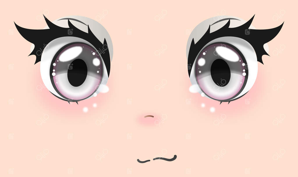 چشم‌های دختران انیمه بامزه، حالات چهره در مانگا، تصویرسازی وکتور