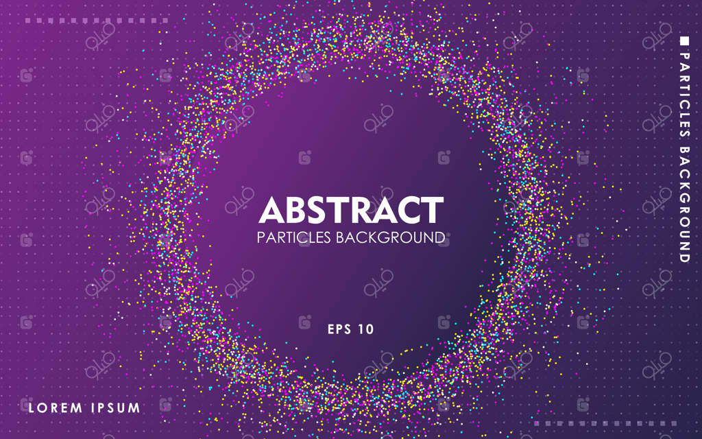 پس‌زمینه‌ای پویا از ذرات رنگی و انتزاعی