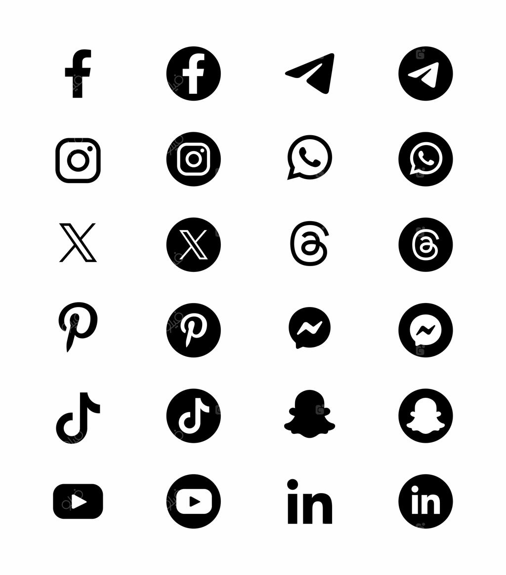 آیکون‌ها و لوگوهای شبکه‌های اجتماعی ۲۰۲۳
