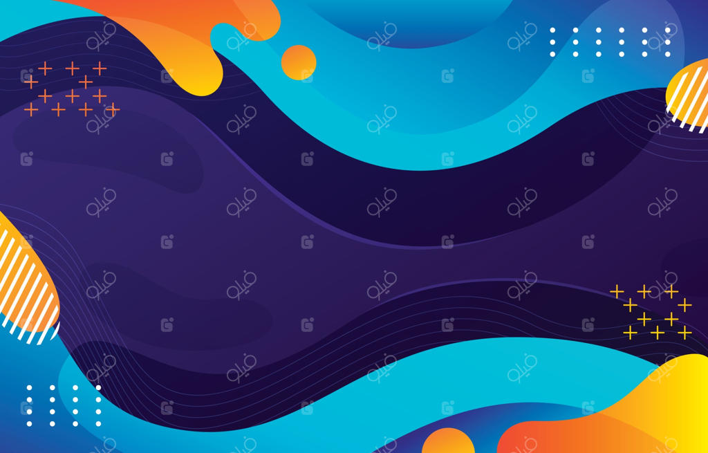 زمینه آبی با طرح‌ مایع و انتزاعی