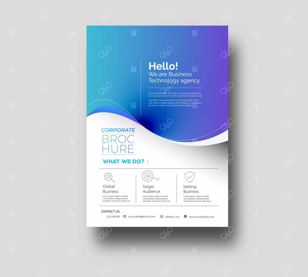 طراحی و تصویرسازی قالب پوستر و تراکت سایز A4