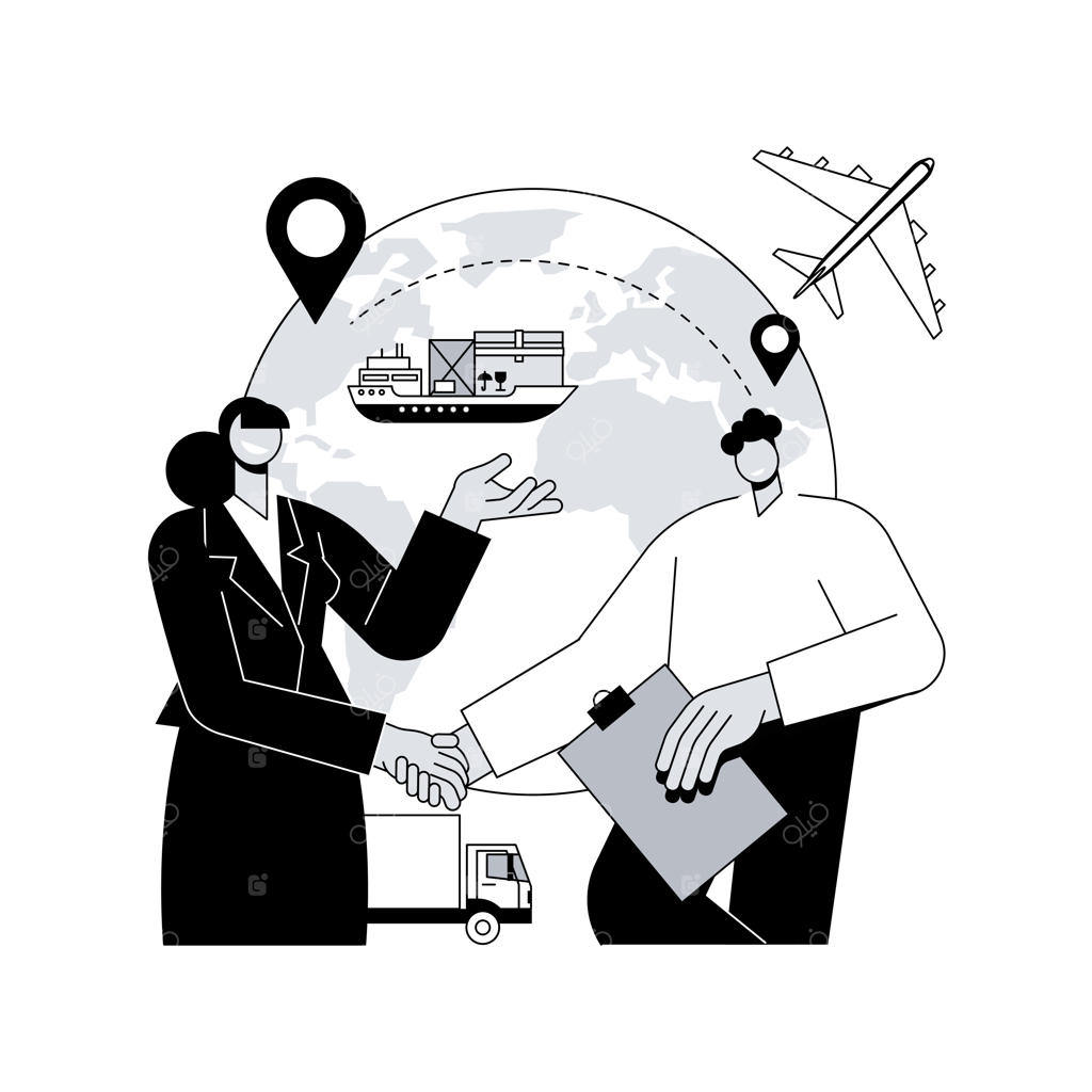 تصویر برداری مفهومی از لجستیک مشارکتی