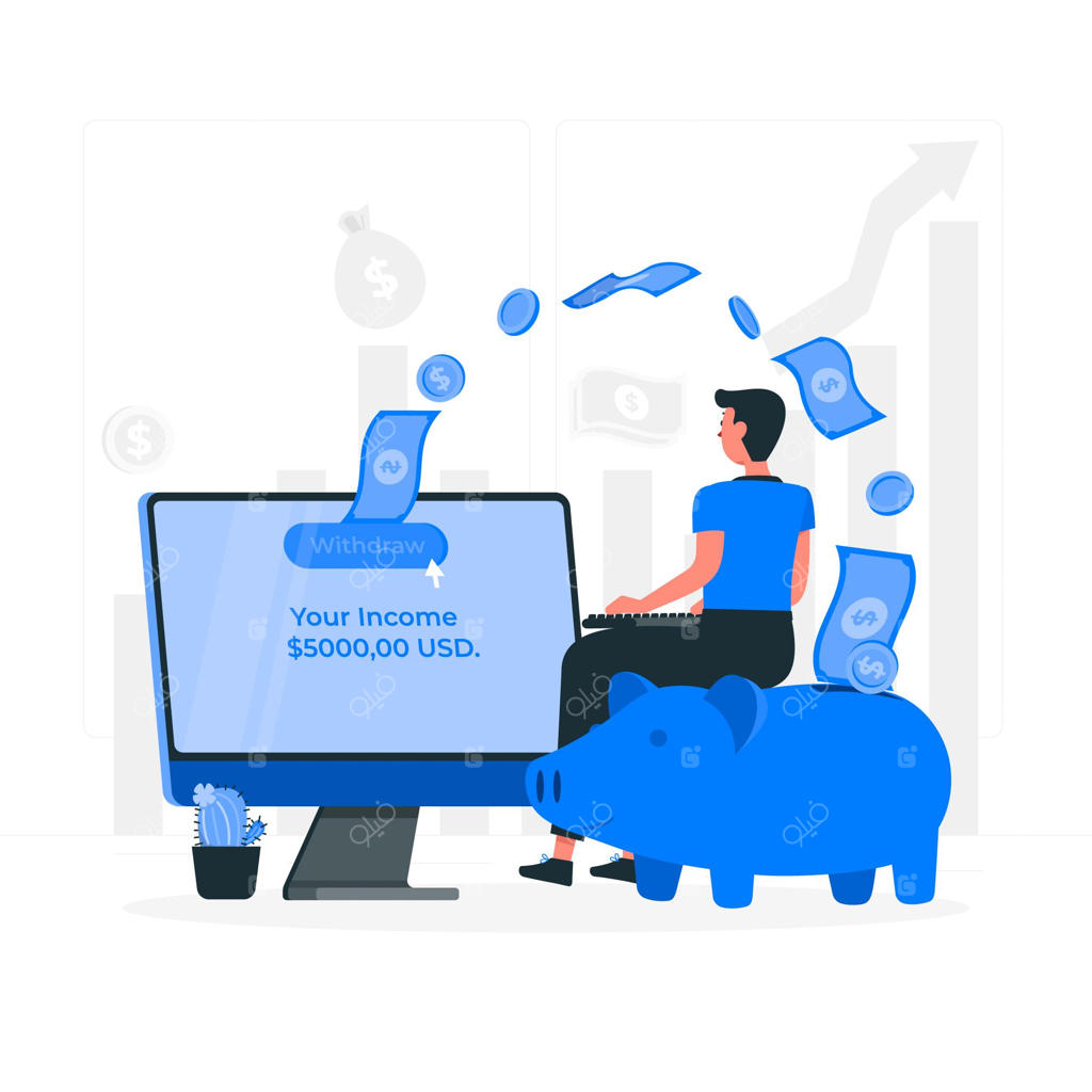 تصویرسازی مفهوم درآمد مالی