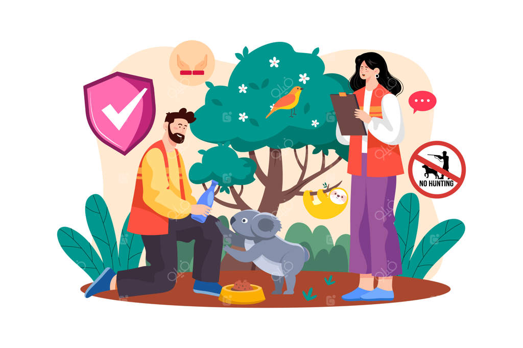 تیم نجات حیوانات از حیوانات وحشی مراقبت می‌کند