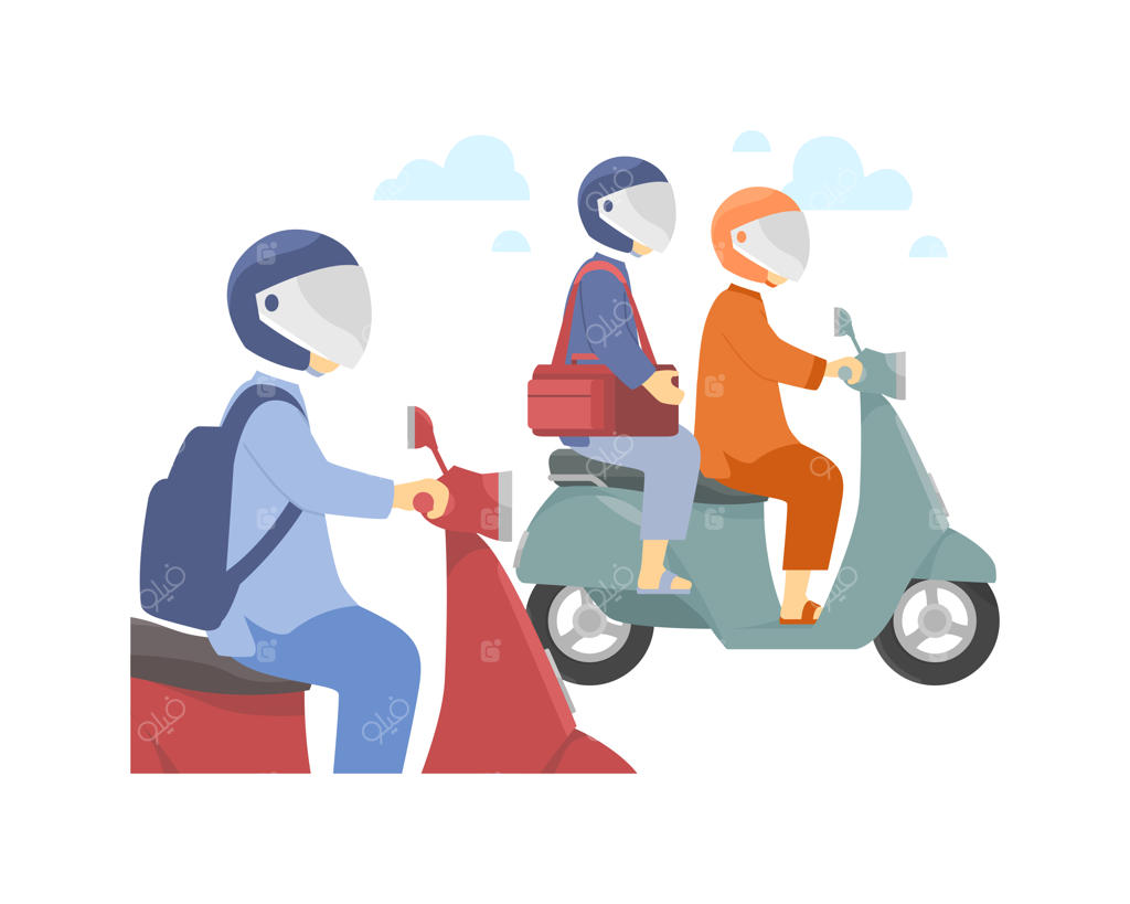 تصویرسازی حمل و نقل موتورسیکلت