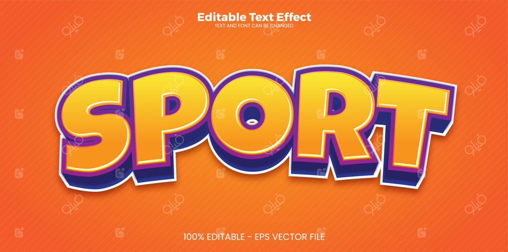 افکت متن ورزشی به سبک مدرن و قابل ویرایش