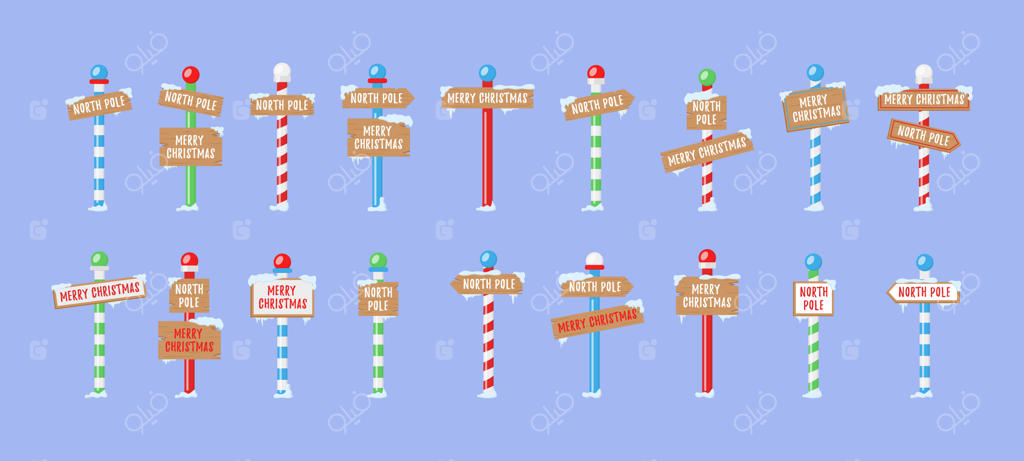 مجموعه‌ای جذاب از تابلوهای قطب شمال یا کریسمس