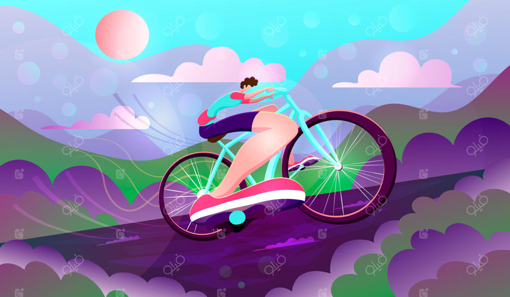 مرد جوان و ورزشکار در حال دوچرخه‌سواری؛ سبک زندگی ورزشی و تفریح محبوب