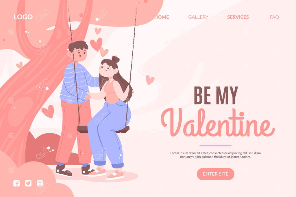 سبک قالب وب برای روز ولنتاین