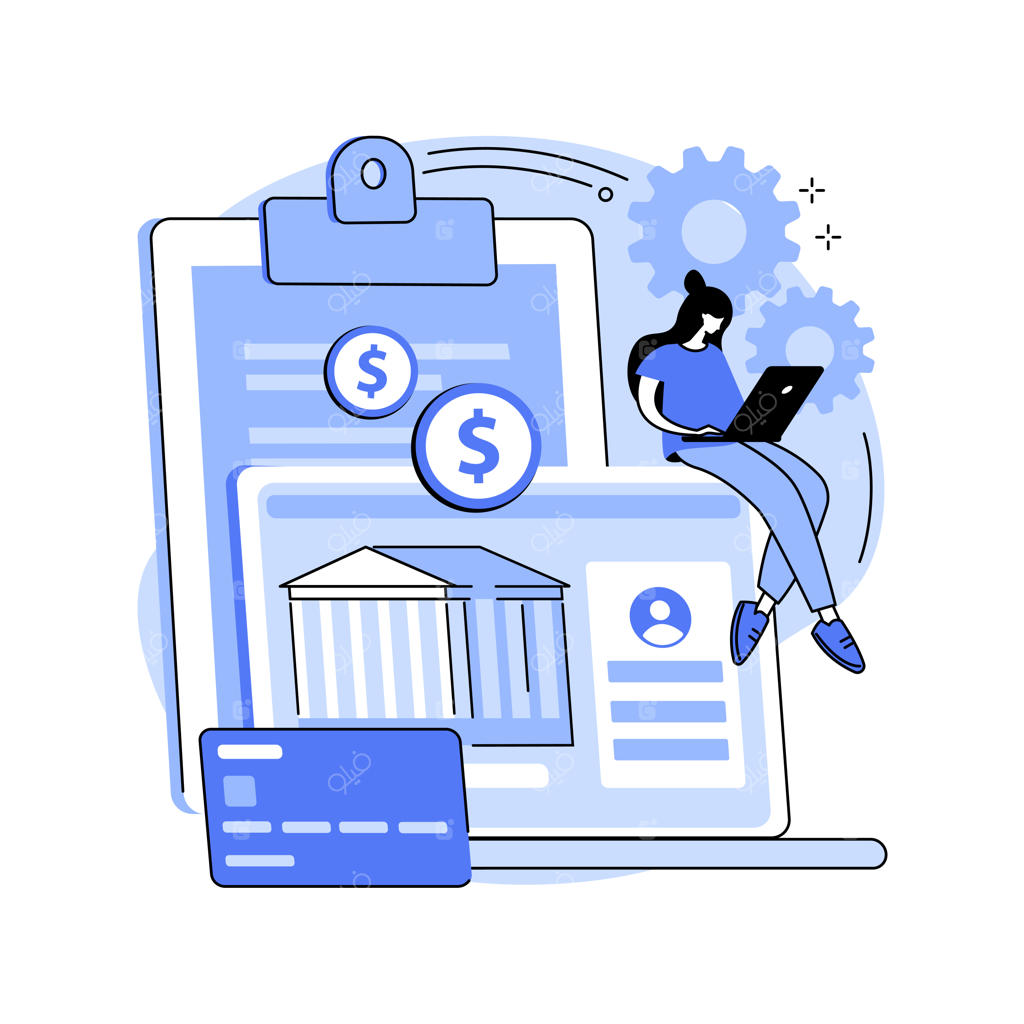 تصویر مفهومی انتزاعی حساب بانکی