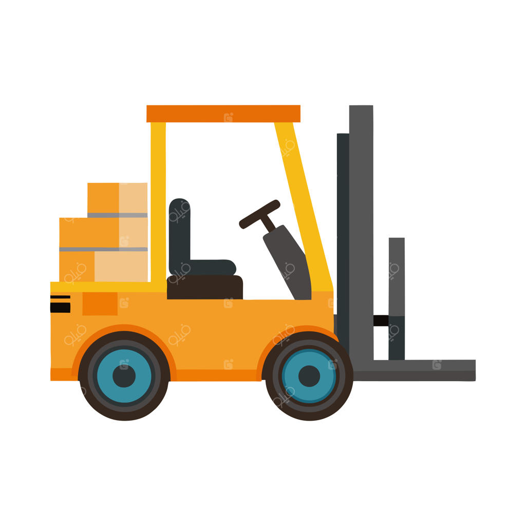 تصویرسازی وکتور لیفتراک، جداشده در پس‌زمینه سفید