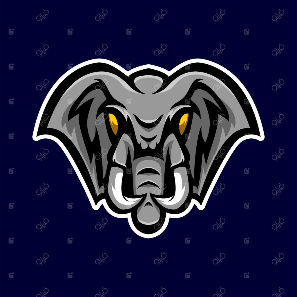طراحی لوگوی فیل به سبک ورزشی برای تیم‌ها و مسابقات