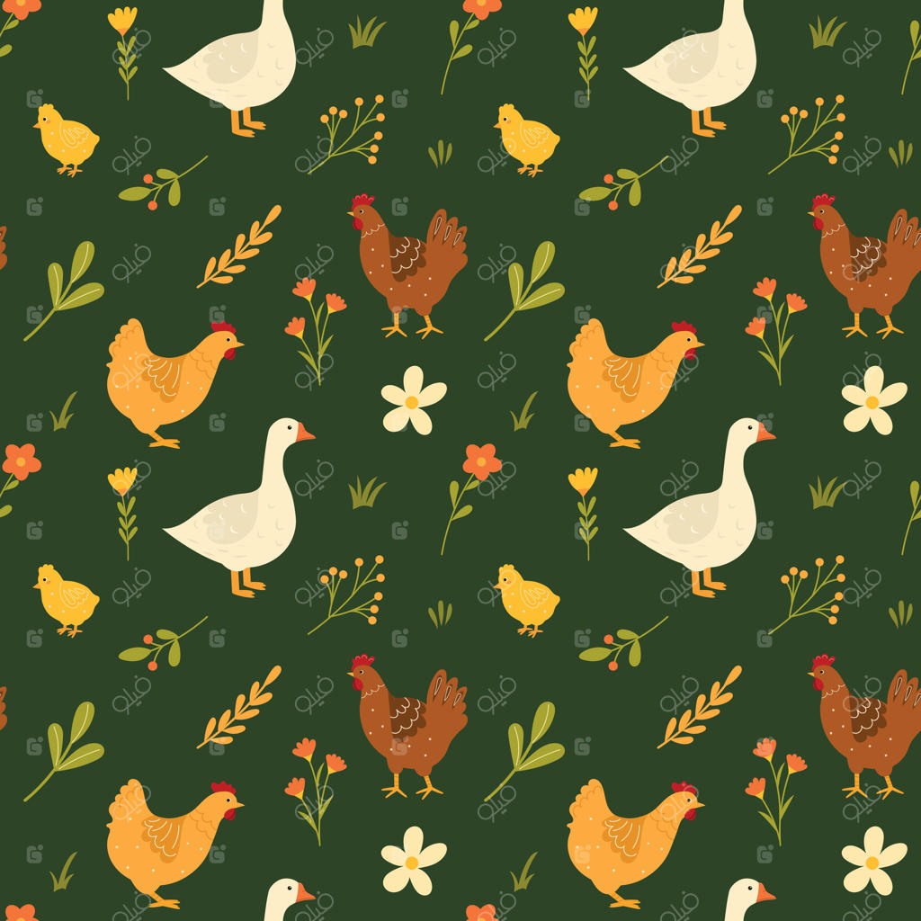 پترن حیوانات مزرعه جذاب برای پروژه‌های خلاقانه