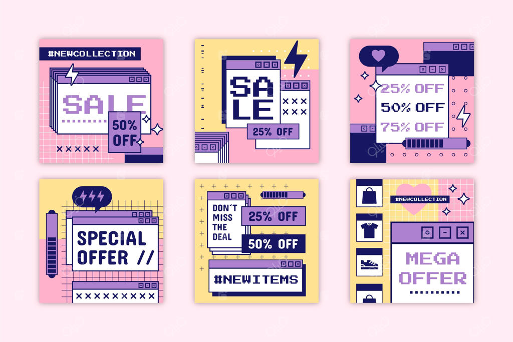 مجموعه پست‌های فروش اینستاگرامی ساده